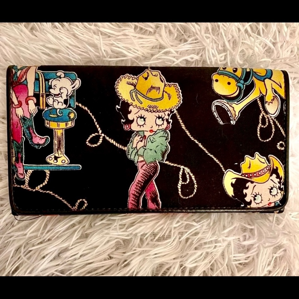 Betty Boop Western Style Tri Fold Wallet